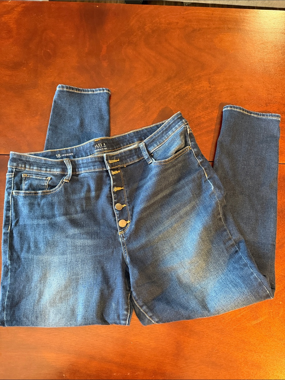 a.n.a Women's plus Button-Fly denim Jeggings